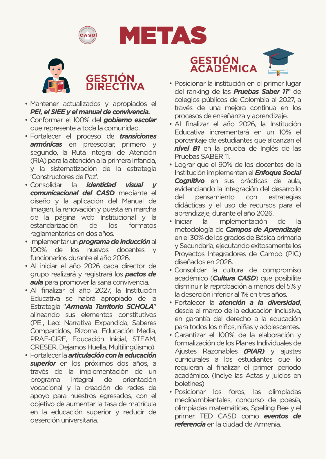 Metas Institucionales 2026 - Página 1